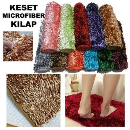 keset bulu halus karpet mirip cendol microfiber rumah dapur kamar top