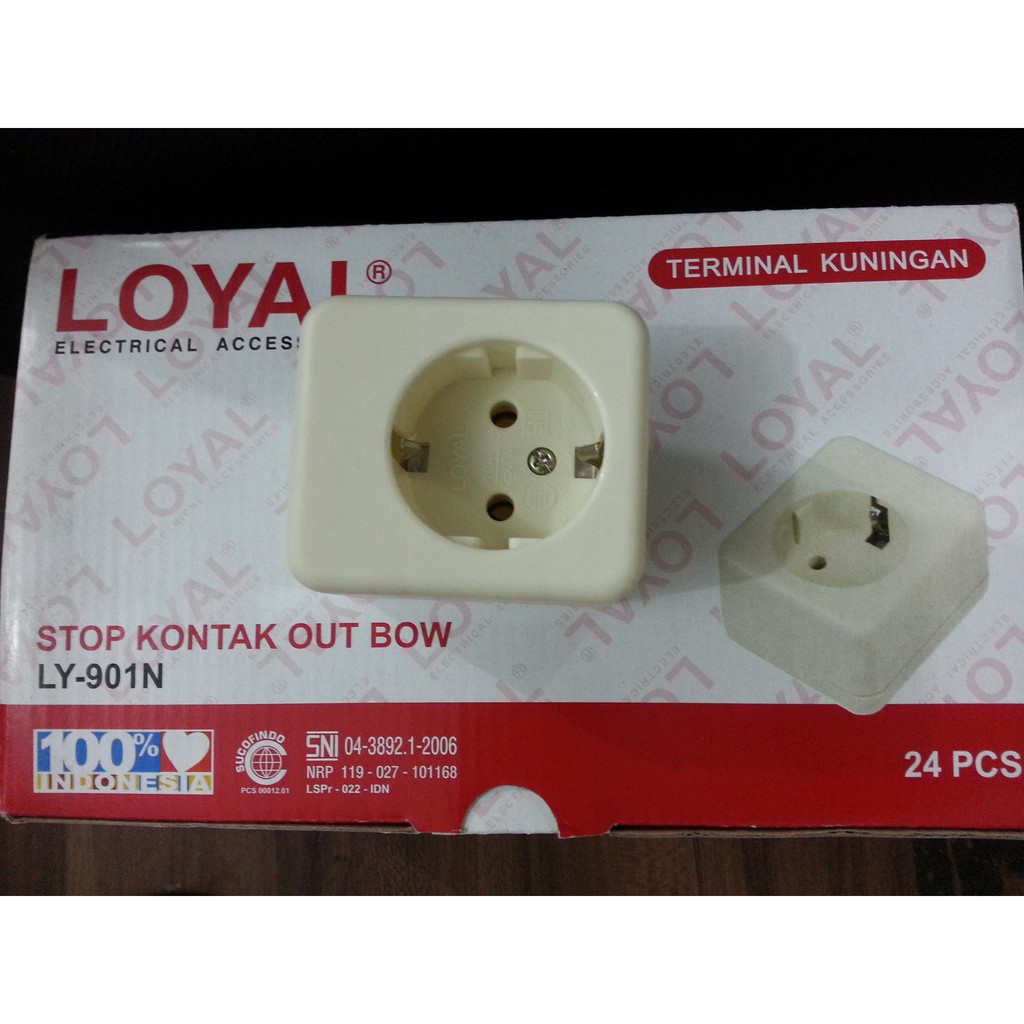 Loyal Stop Kontak Kuningan Bagus Lubang 1 Satu / U1 LY-901