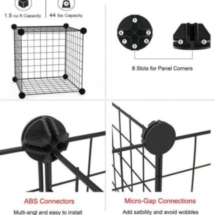 olla Pet Cage Stackable Pet Fence 35*35CM-DIY Pet Cage For Dog Cat-DIY Pet Metal Wire Kennel ▫ SRB.2