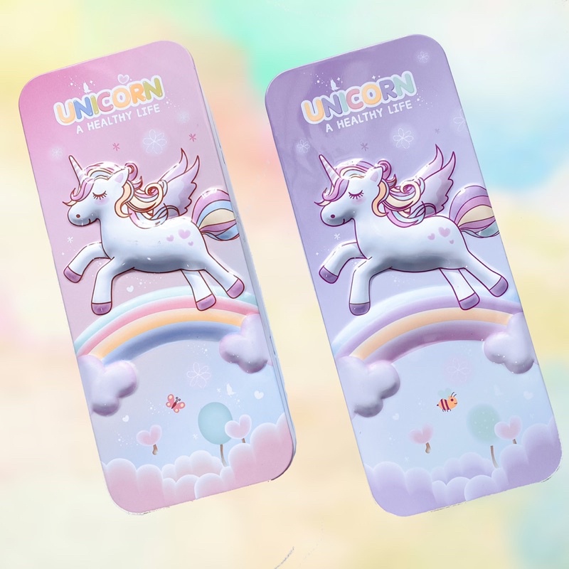 

kotak pensil unicorn timbul premium free mini pencil box