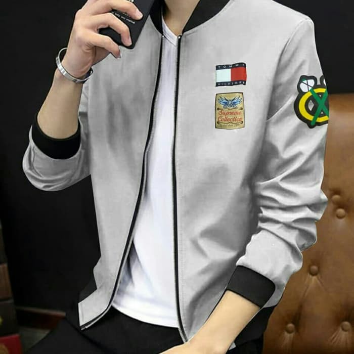 Jaket Pria Terbaru Casual Keren Hoodie Cowok Kekinian Trendy Bomber Tomy Man