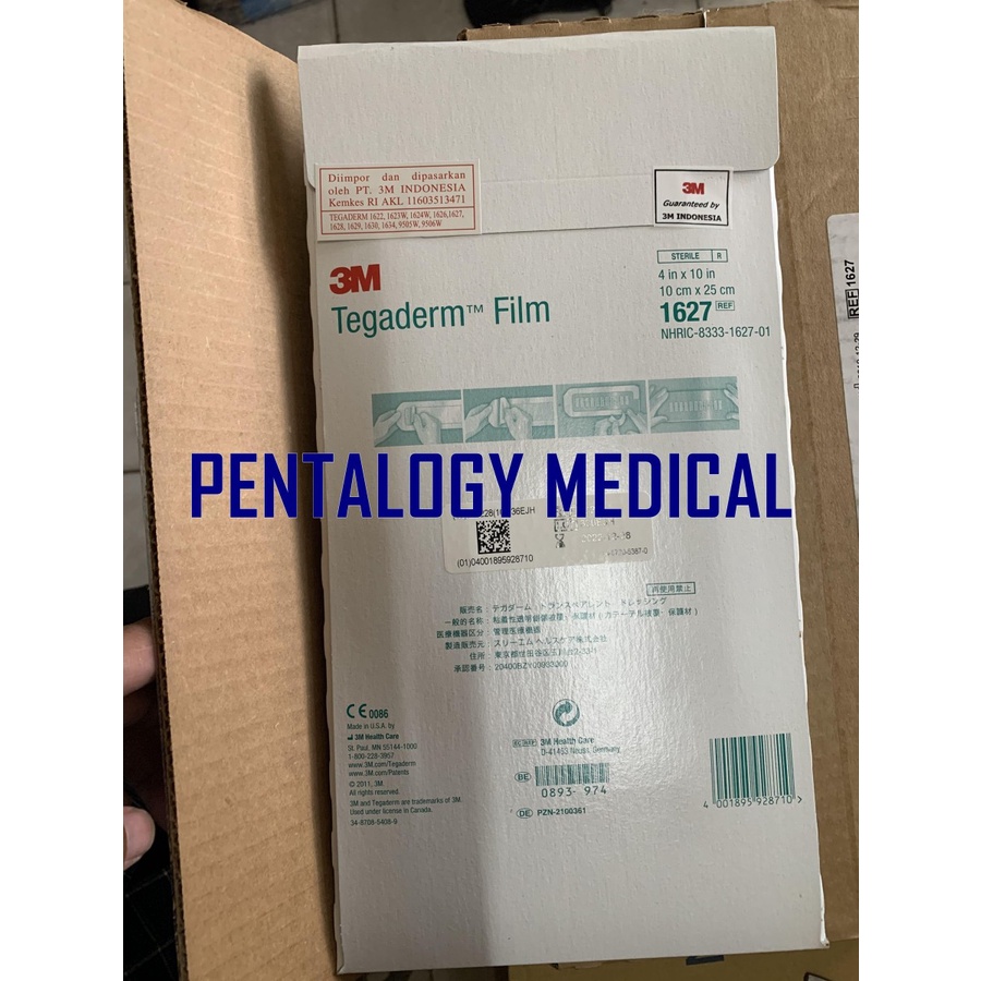 Tegaderm 1627 3M / Plester Anti Air / Transparant Film Dressing (ECER)