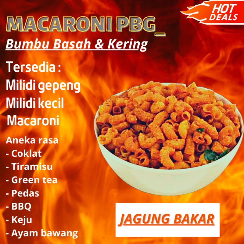 Makaroni bumbu basah dan kering rasa Jagung Bakar 250gr - Macaroni bumbu basah / kering Jagung Bakar - Makroni jagung bakar - makaroni  jagung bakar bumbu basah / kering