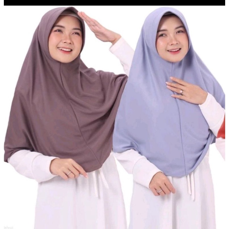 Hijab Bergo Hamidah Jersey Pet Jumbo L