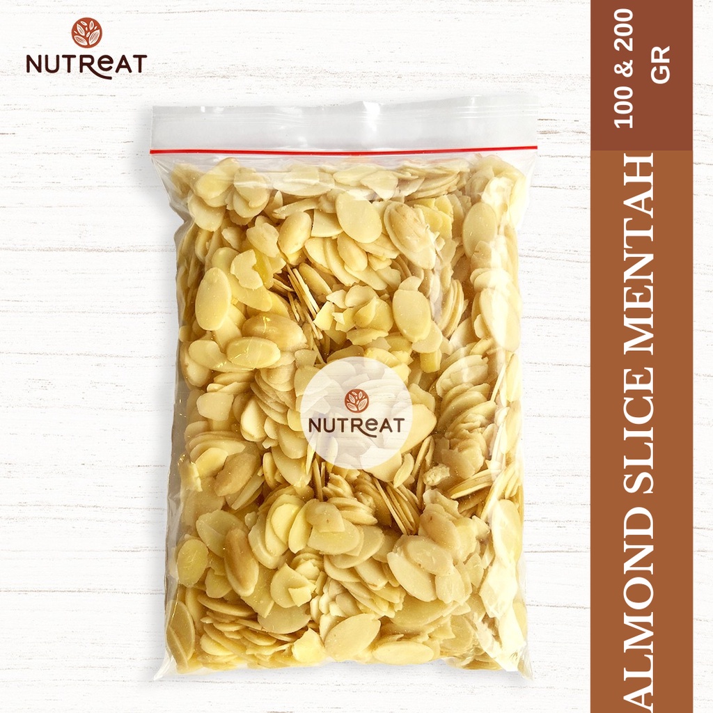 

Nutreat Almond Slice Mentah 100 gram dan 200 gram