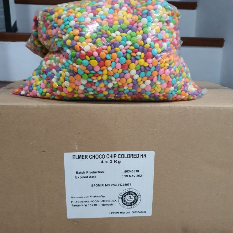 

Elmer Choco chip coloured HR repack 250 Gr