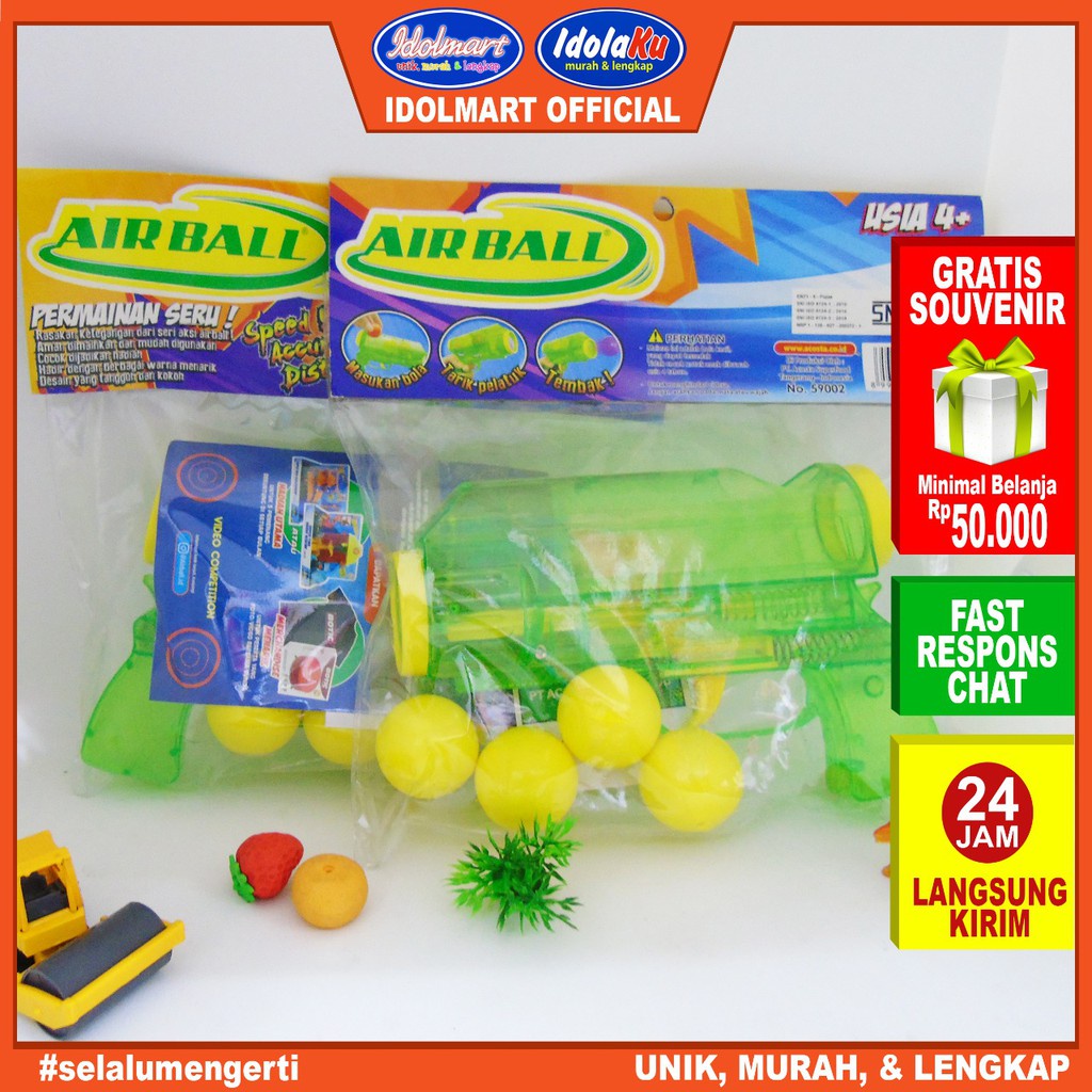 IDOLMART Mainan Anak Air ball Gun Hangtag / Mainan Fun doh SNI Idolmart Surabaya