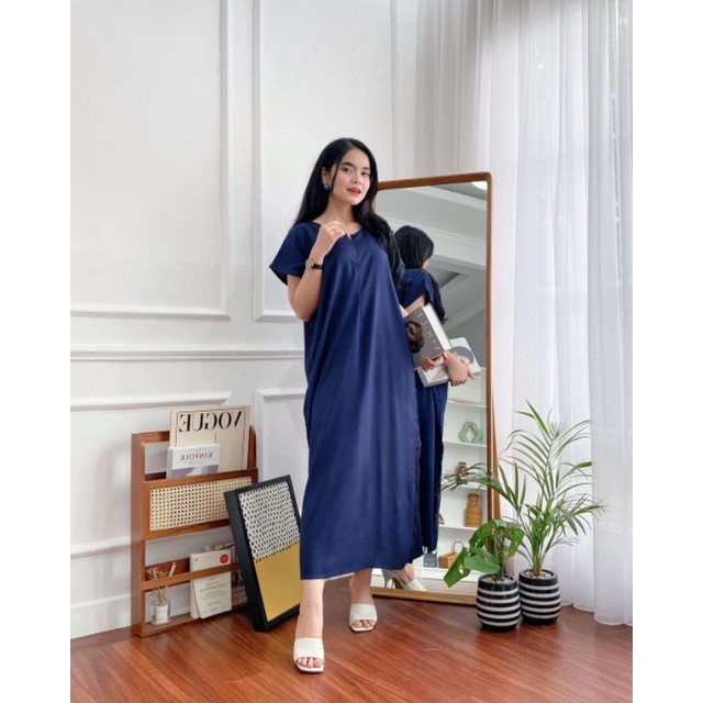 Daster Panjang Semata kaki Busui Kekinian Non Ruffle  AFERO STORE-LONG(POLOS NEVI)
