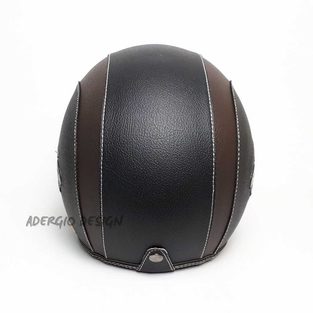 Helm Bogo Dewasa Kaca Bogo Ori Motif Vespa Hitam LC