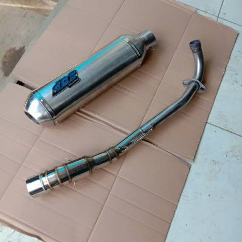 KNALPOT DOS KAPSUL LEHER NETRAL PNP MOTOR ALL BEBEK SUPRA VEGA GREND C70 ASTREA DLL