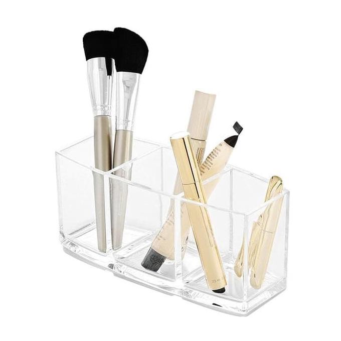 

DISKON HARGA Tempat Brush Akrilik Box Brush 3 Slot (Import Crystal) YV240
