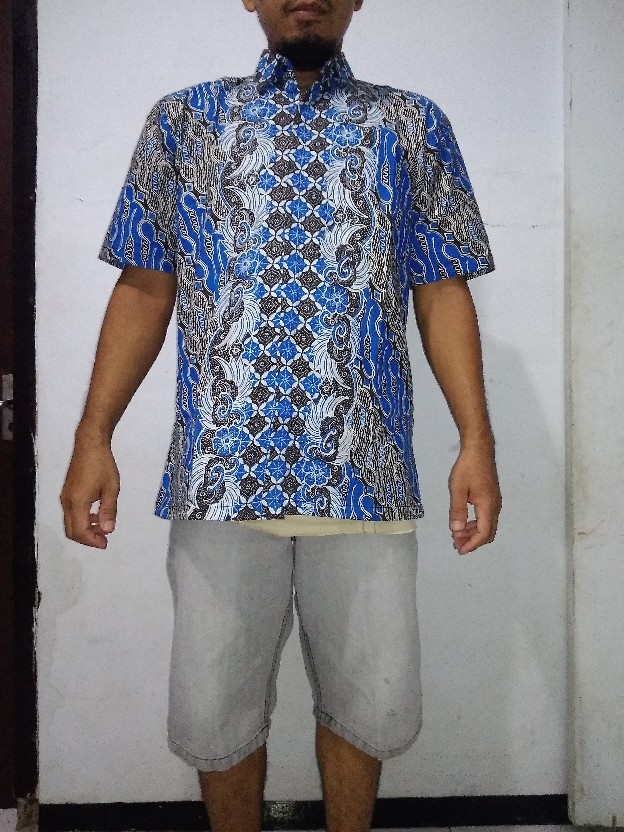 Bswart Batik Hrb026 Kenongo Hem Pendek Padi Pekalongan M L Xl Batik Pria Murah Modern Grosir