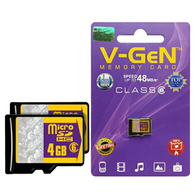 (ORIGINAL 100%)MICRO SD V-GEN 4GB CLASS 6 NA