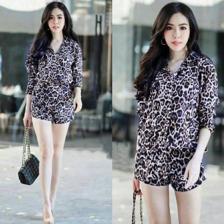 FWG - JUMPSUIT LEOPARD 522 / JUMPSUIT WANITA TERBARU / PAKAIAN WANITA JUMPSUIT / JUMPSUIT / OVERALL