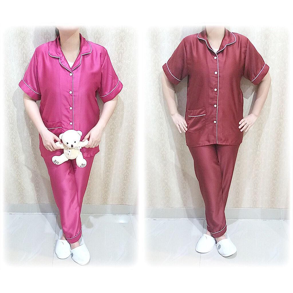 Piyama dewasa SATIN CP FIT TO XL / XXL / LENGAN PENDEK