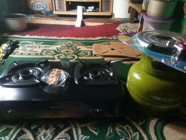 Kompor Rinnai Ri-302s+tabung Gas 3kg+isi Full+selang Paket Win