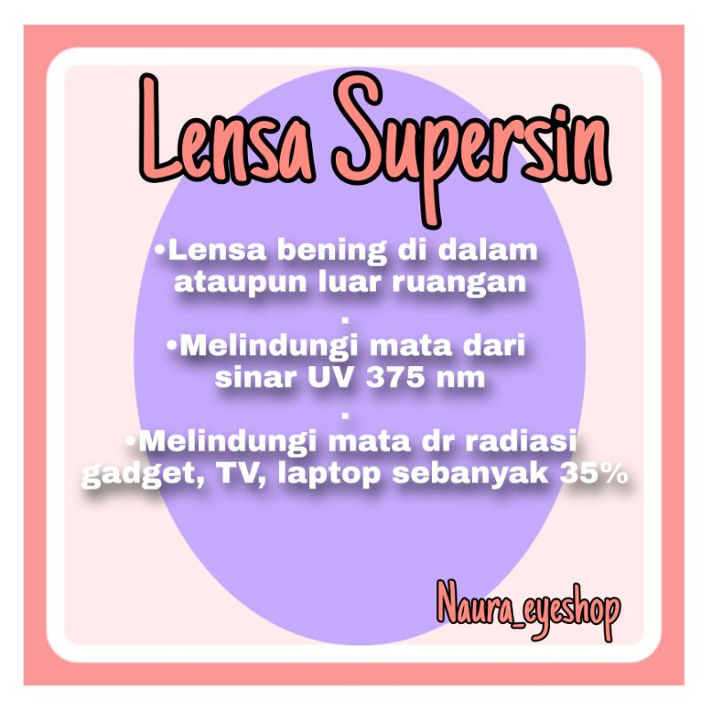Lensa antiradisi Supersin /sv.cr.mc 1,56 normal & minus