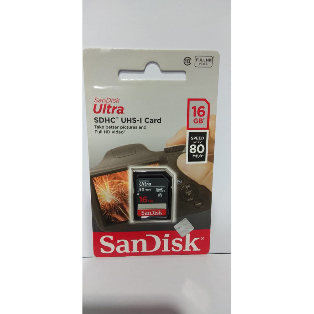 SANDISK ULTRA SDHC 16GB SPEED 80MBPS