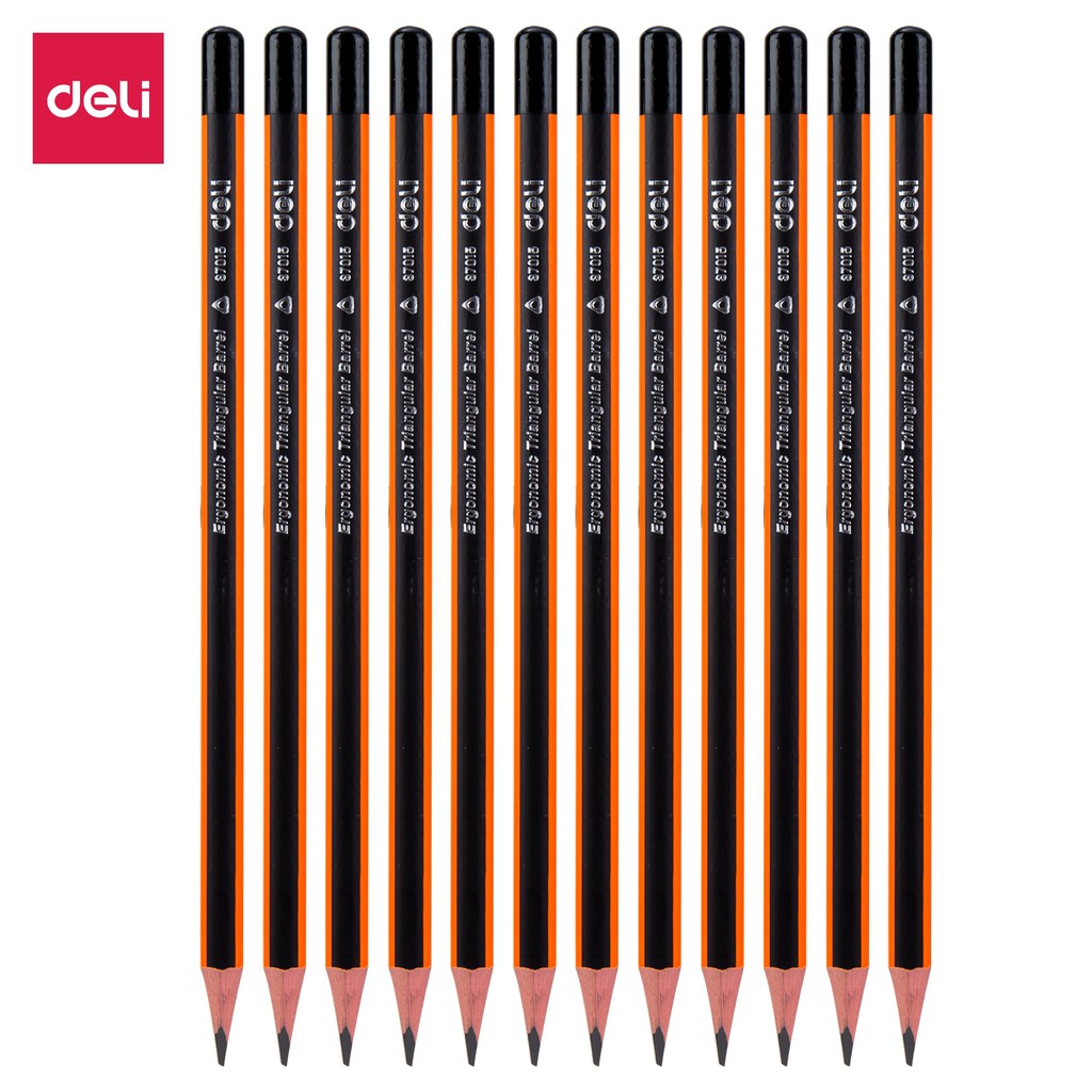 Pensil 2b Deli Siap Tempur Bright Pattern Design E37015 Shopee
