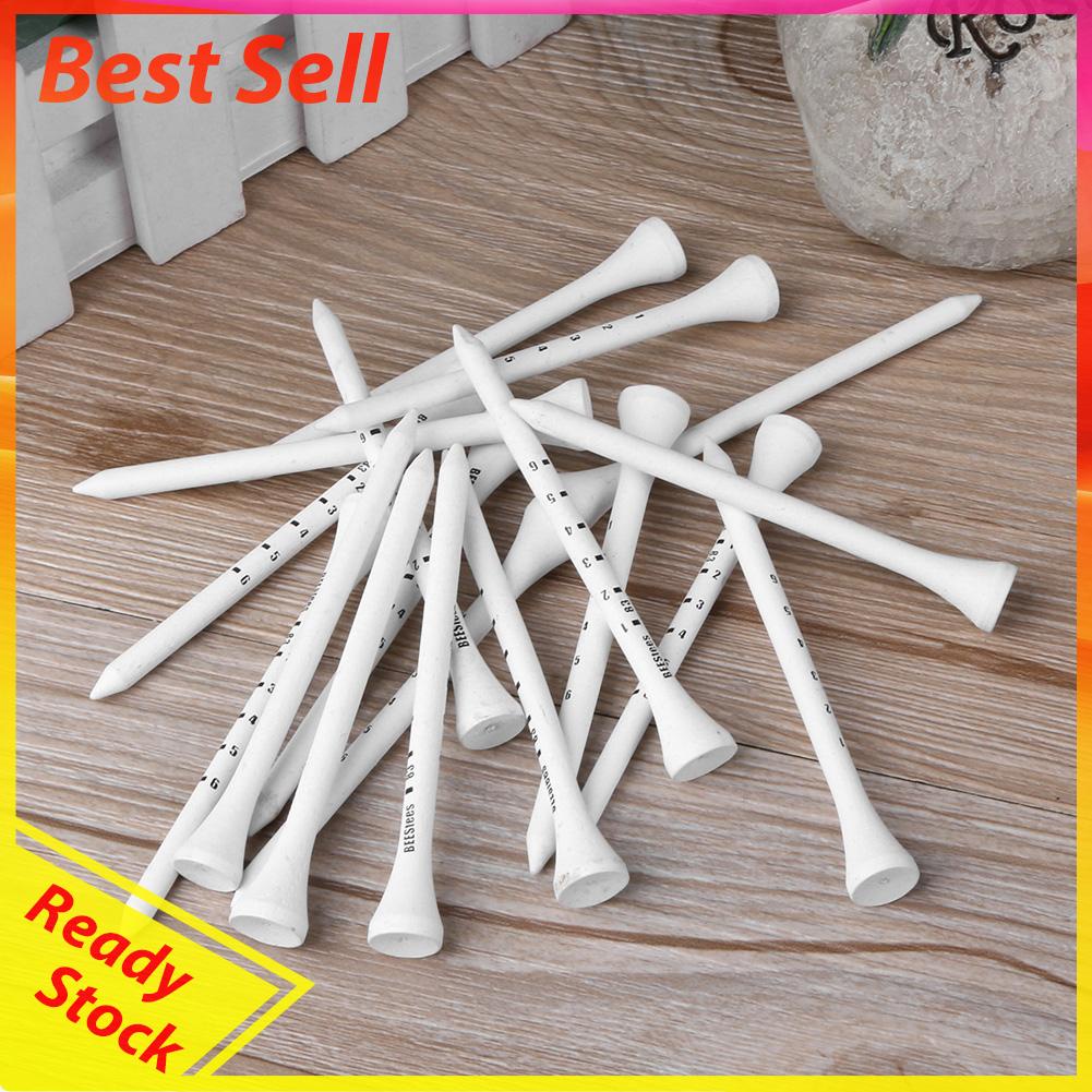 80pcs Tee Golf Profesional Bahan Kayu Ukuran 83mm Dengan Skala Digital