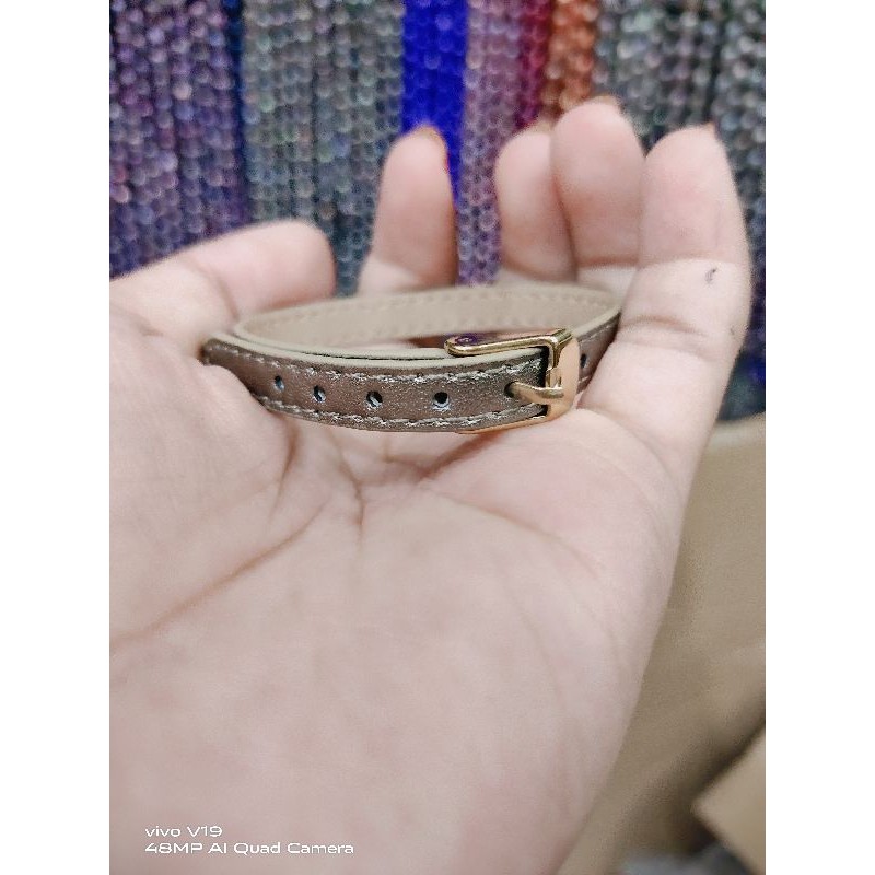 gelang sabuk kulit +jaitan