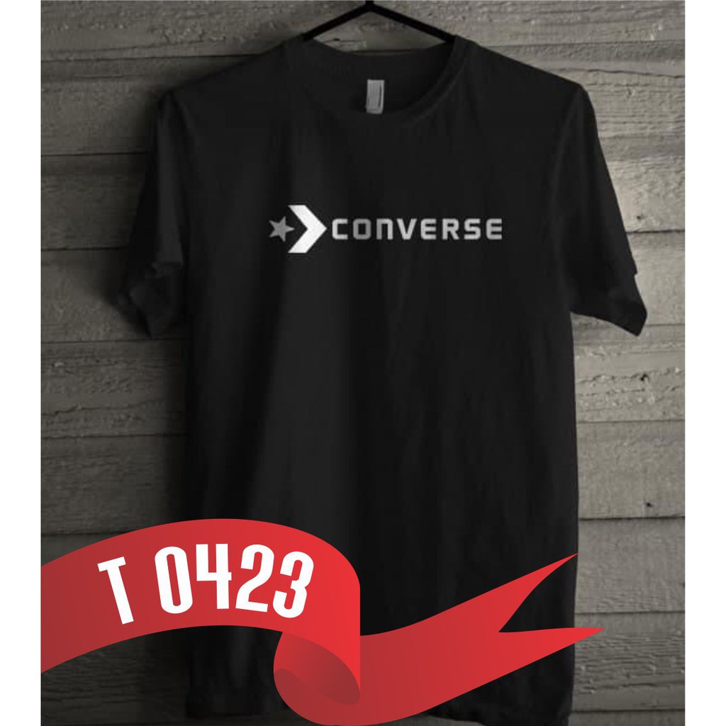 T423 KAOS TSHIRT DISTRO CONVERSE LOGO DAN TULISAN Shopee 