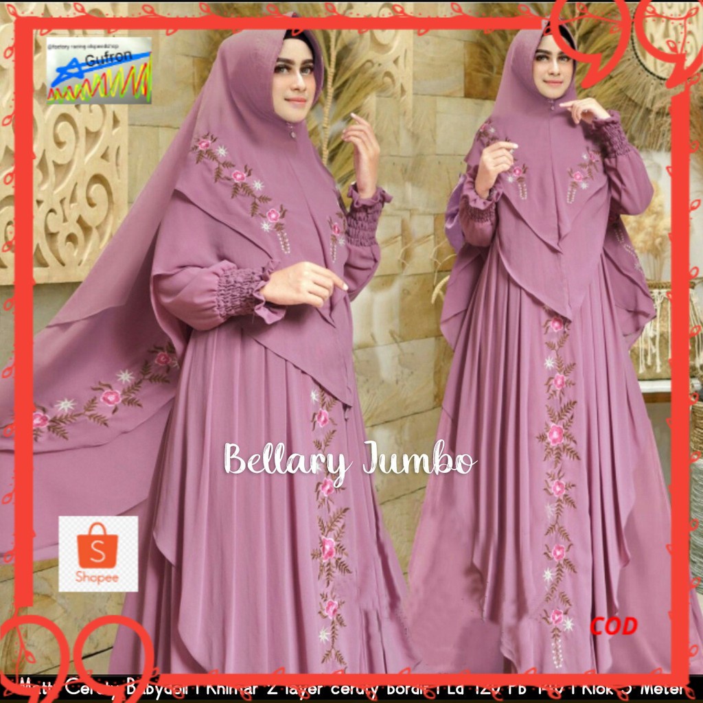 BELLARY SYARII JUMBO LD 120cm BY MMC/GAMIS JUMBO/BAJU MUSLIM JUMBO/BUSANA MUSLIM JUMBO/BAJU SYARI JU