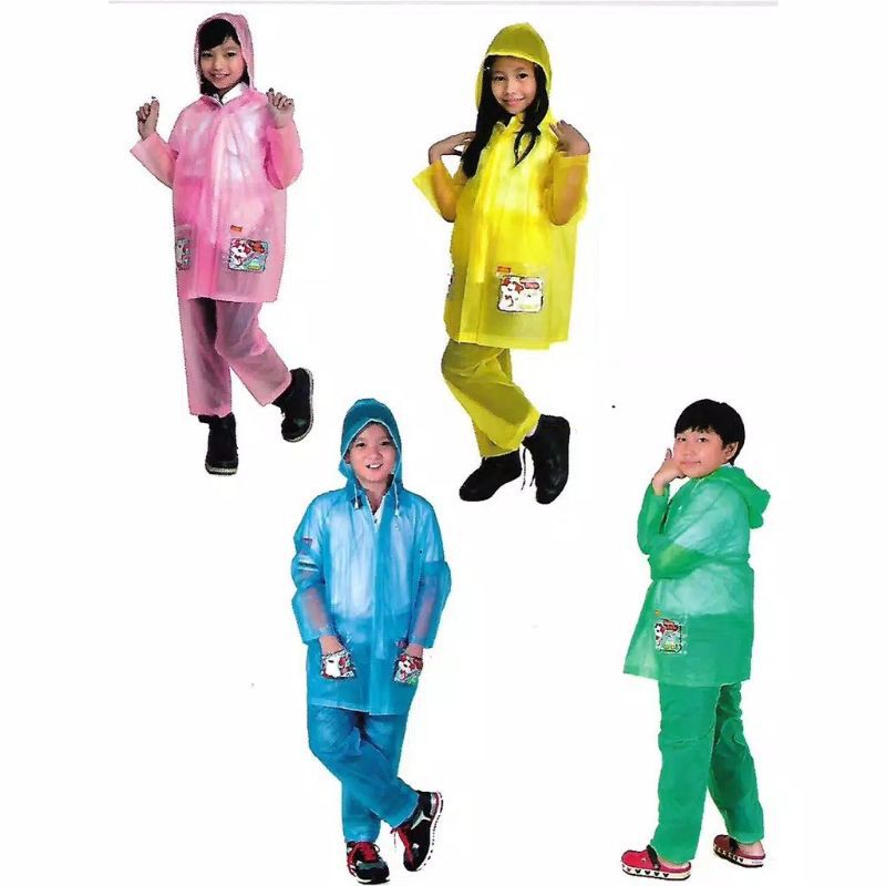 jas hujan setelan anak / jas hujan elmondo 602