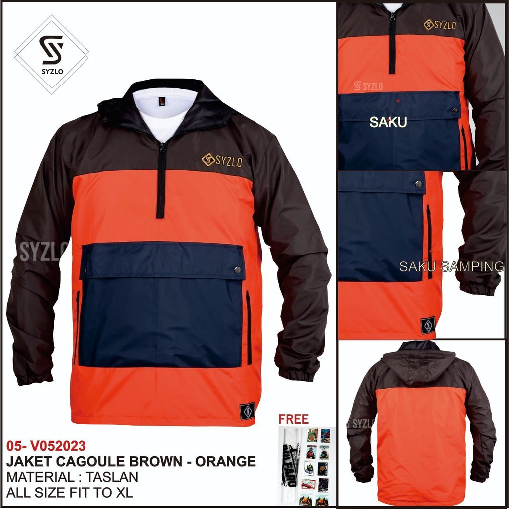 JAKET CAGOULE PRIA | JAKET SIMPLE PRIA | JAKET CAGOULE SAKU DEPAN | JAKET CAGOULE SIMPLE PRIA