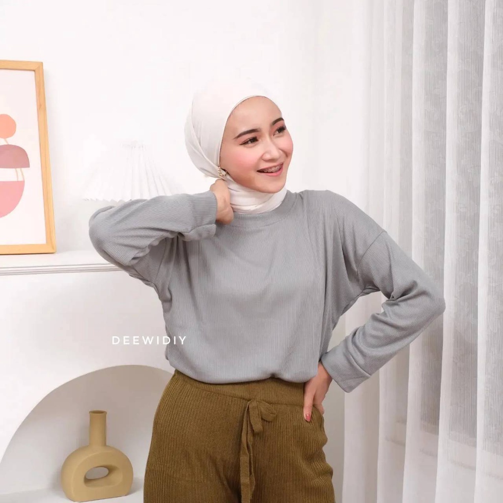 ATASAN RIB KNIT PREMIUM BAHAN HALUS LEMBUT - ZUMI TOP DEEWIDIY