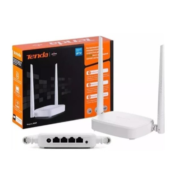 Tenda N301 Router Wiireless 300Mbps 2 Antena