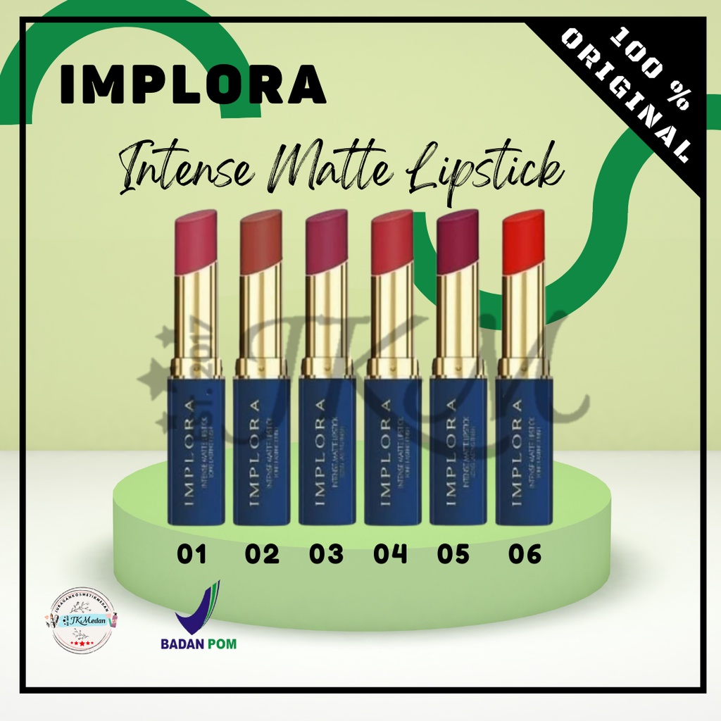 IMPLORA INTENSE MATTE LIPSTICK LONG LASTING FINISH LIPSTIK IMPLORA