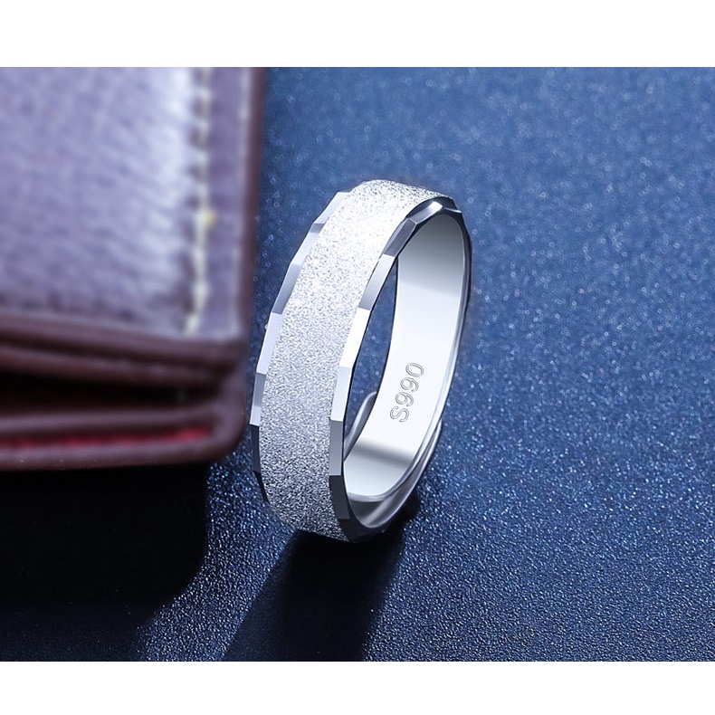 Cincin Bahan Stainless Steel Lapis Silver Untuk Pria Dan Wanita