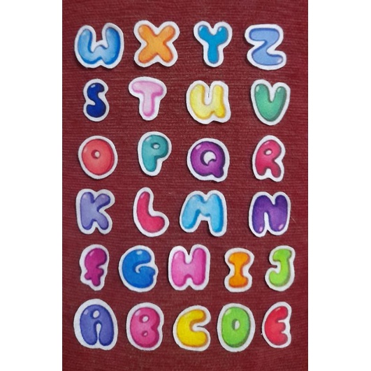 Huruf Flanel Aplikasi Huruf Flanel Abjad Flanel 3cm ( a-z 26 huruf )