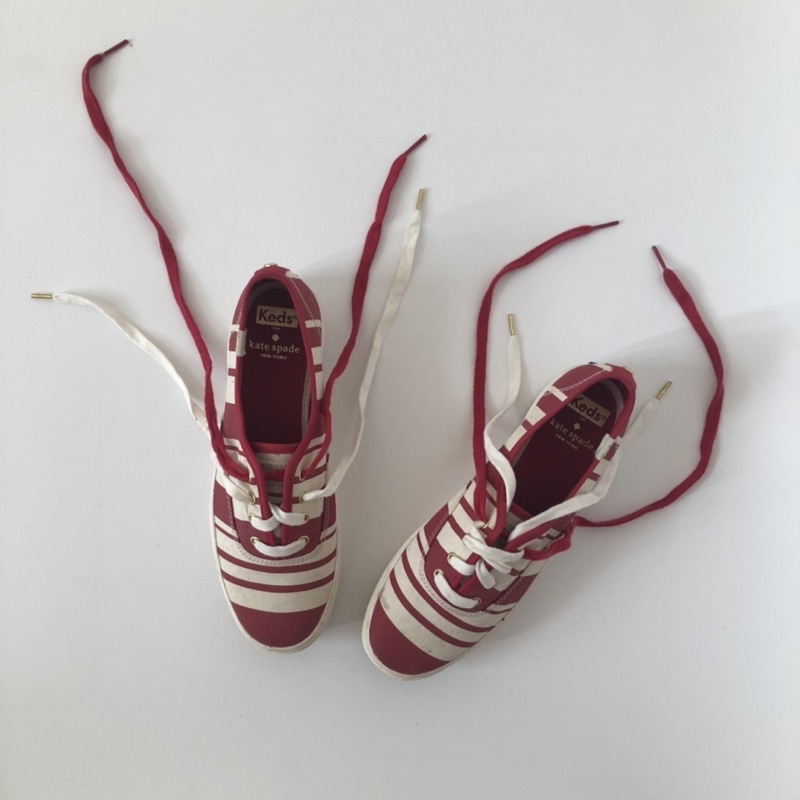 keds x kate spade stripe red