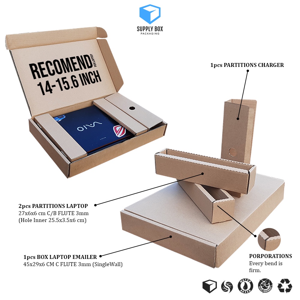 

RB Box Laptop Emailer DELL 1 Set 45x29x6 cm Kardus Laptop