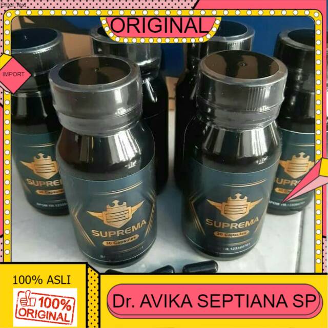 100% ASLI Jamu pil pembesar obat tahan lama stimina pria suprema