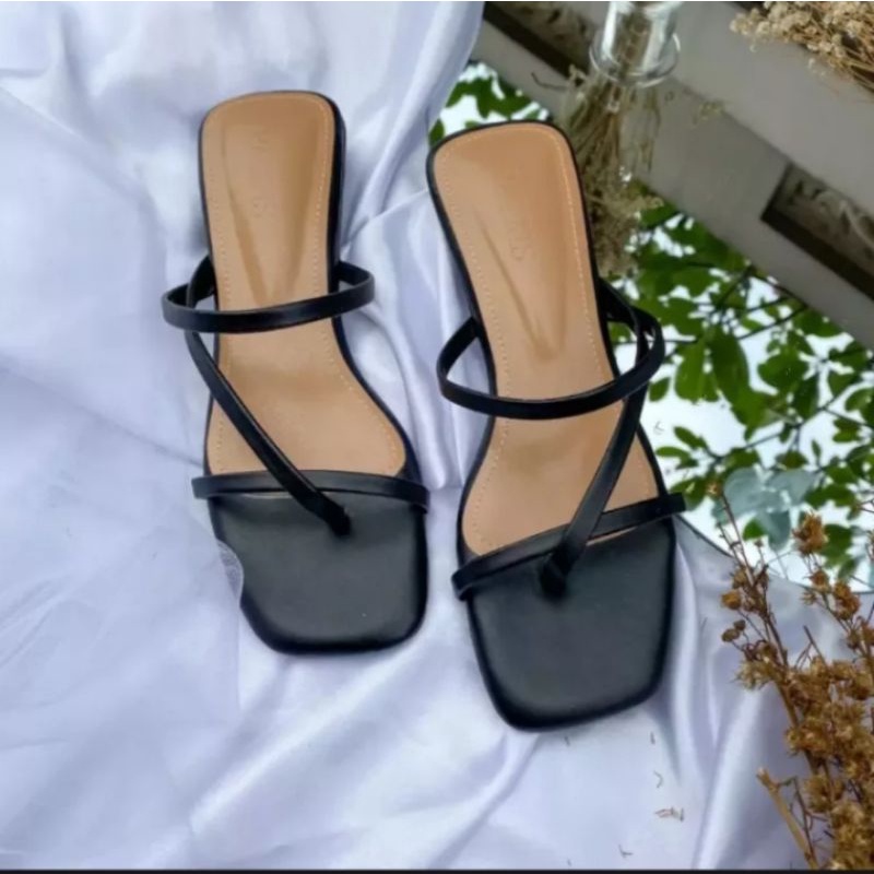 Promo Sandal Wanita Tali jevit Hak 3cm