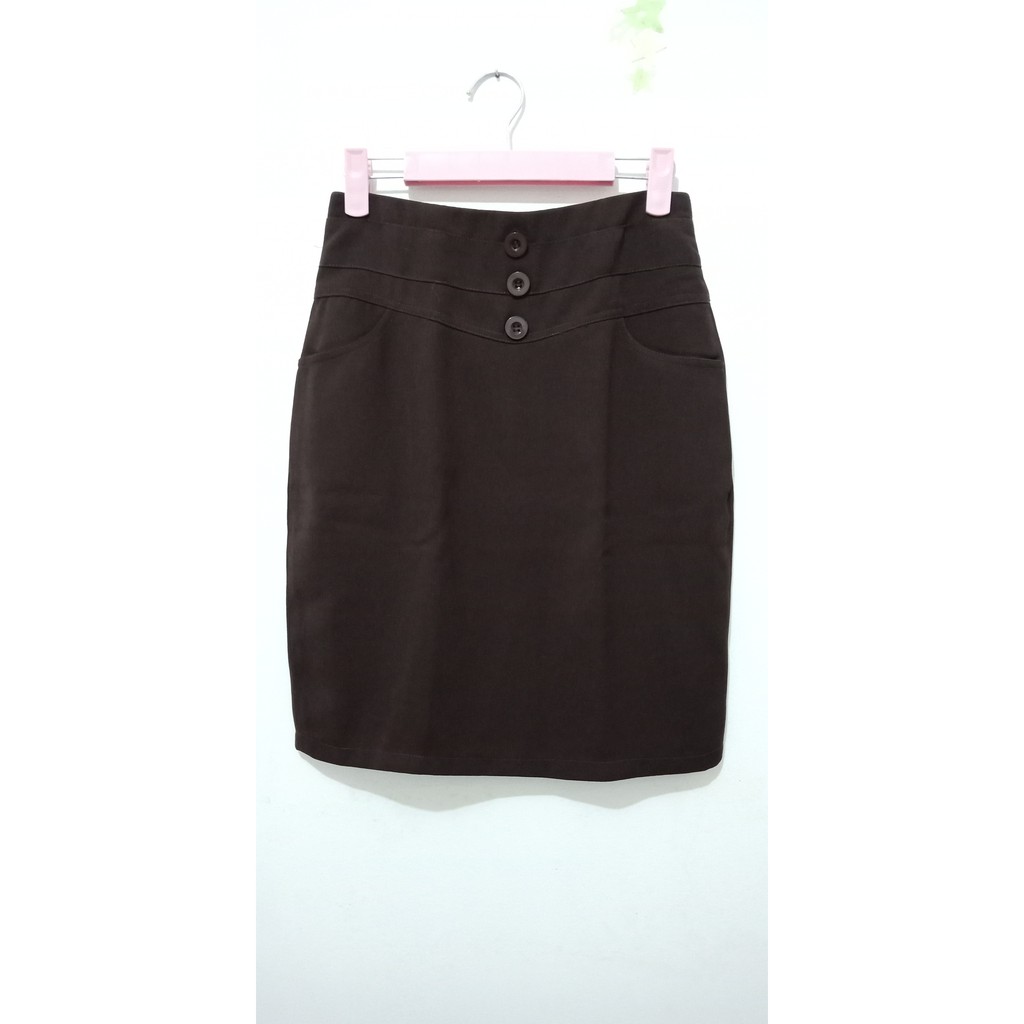 PRELOVED - Button Dress Brown