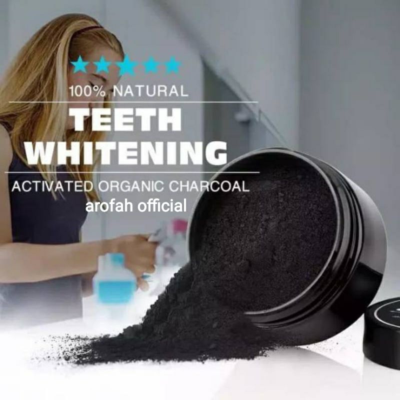 Charcoal activated teeth whitening