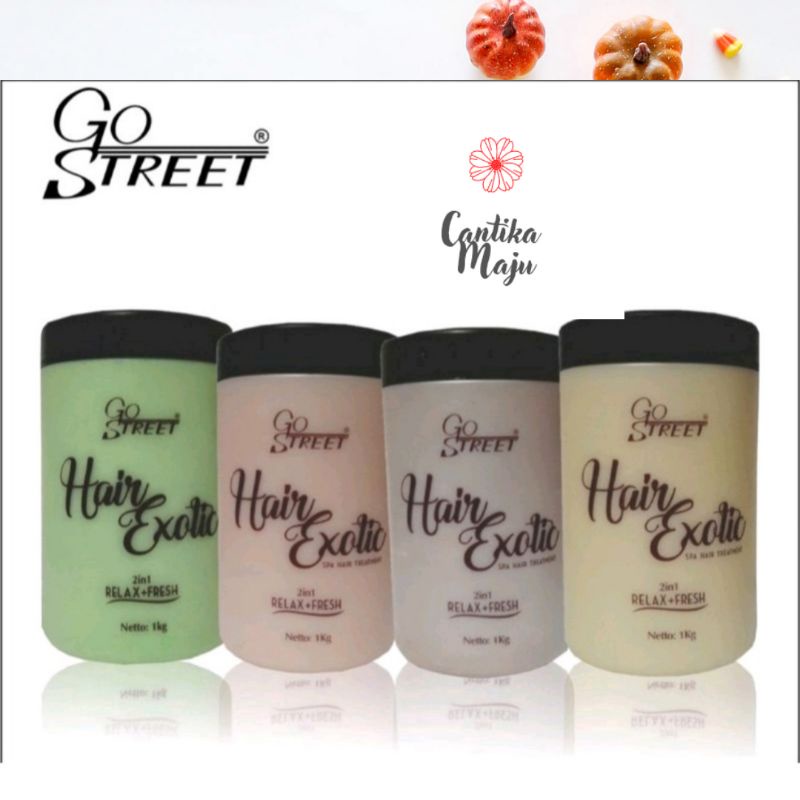 Go Street Hair Exotic Creambath 1000ml/Coklat/Vanilla/Mint/Royal