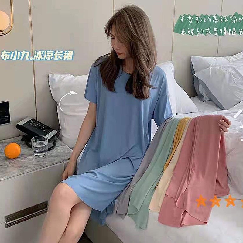 Korean Home Wear Piyama Dress Ice Silk BXJ001