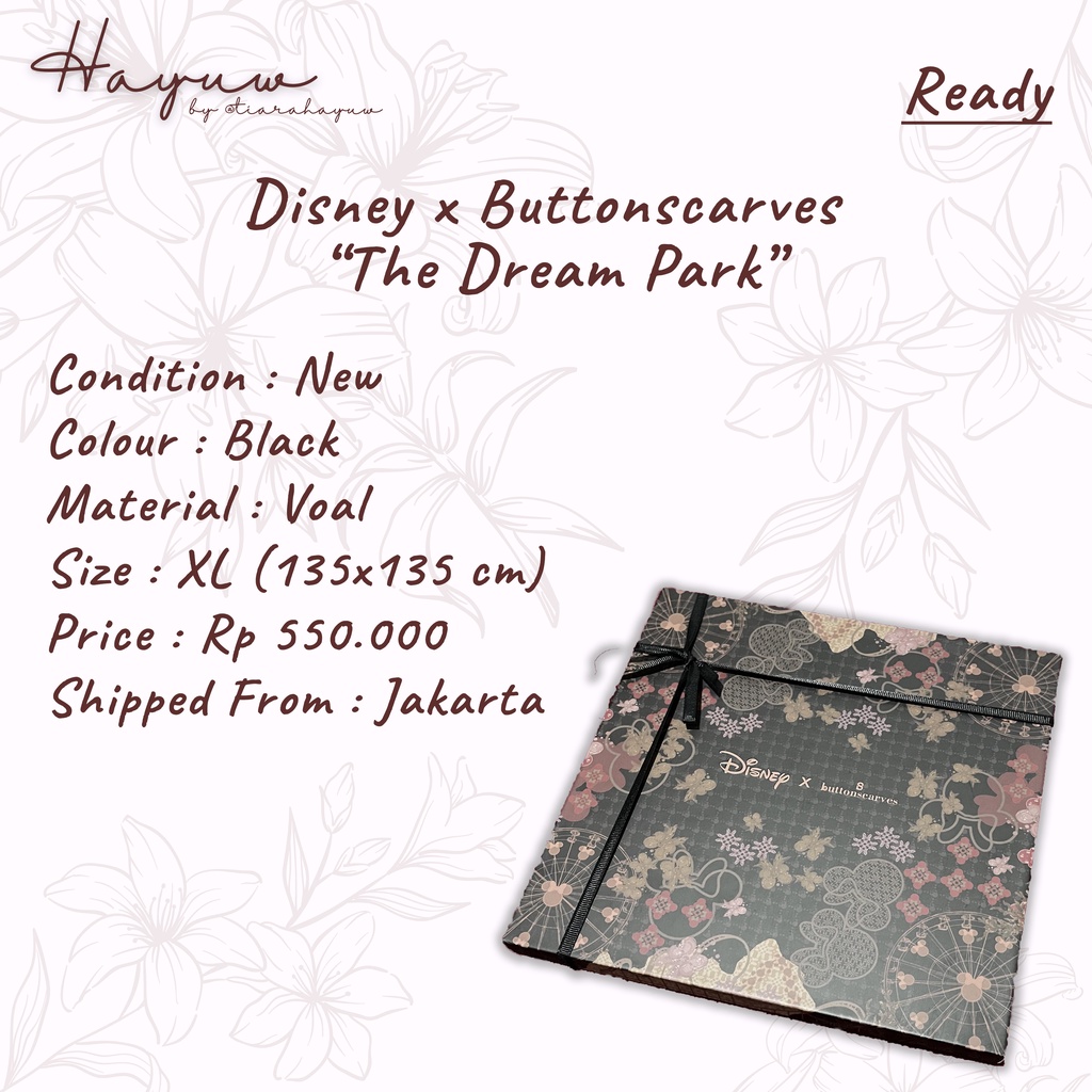 [READY]-Buttonscarves-Disney-The-Dream-Park-Series-XL-Black
