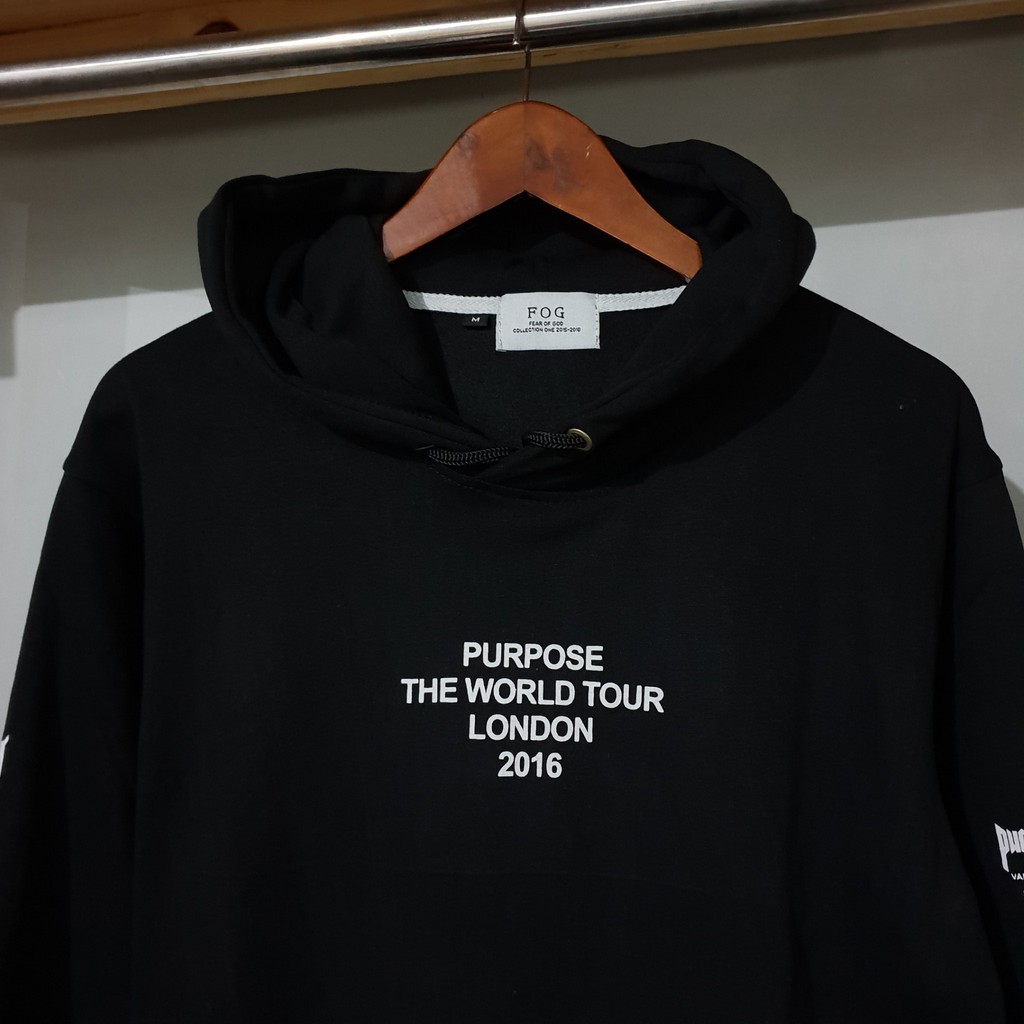 HOODIE PURPOSE TOUR HITAM PREMIUM