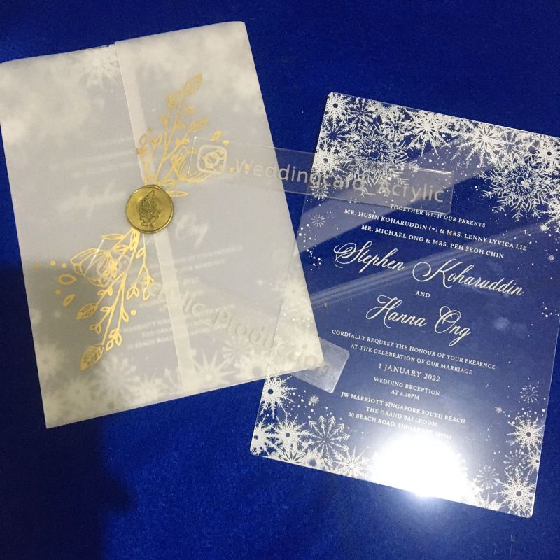 undangan akrilik/acrylic invitation/kartu undangan akrilik/undangan akrilik murah/undangan pernikaha