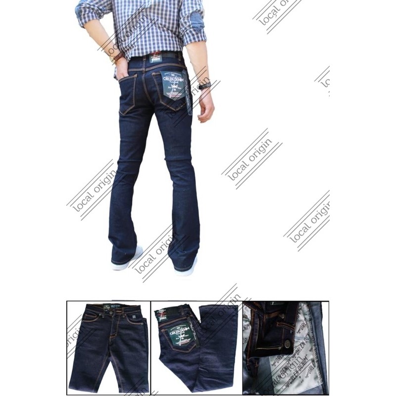 CELANA JEANS PRIA SEMI CUTBRAY BIRU TUA / GARMENT - JEANS PANJANG PRIA GARMEN