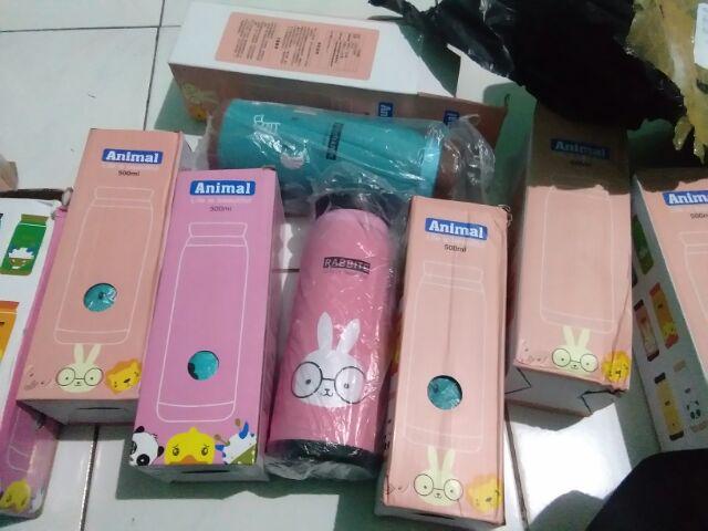 Termos Air Animal Karakter Botol Minuman Anak Lucu Unik Panas Dingin