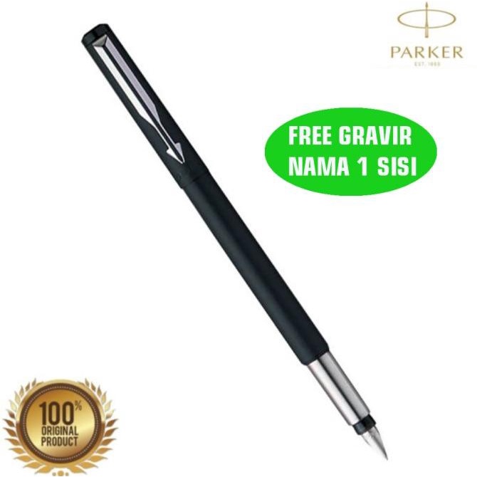 

Pulpen Parker Fountain Matte Black Silver Exclussive