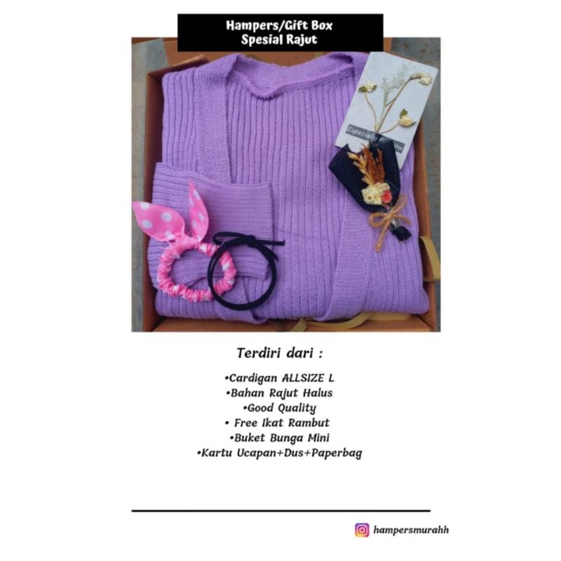 

[COD] PAKET GIFT / HAMPERS / KADO CARDIGAN HITS / GIFT BOX PONTIANAK