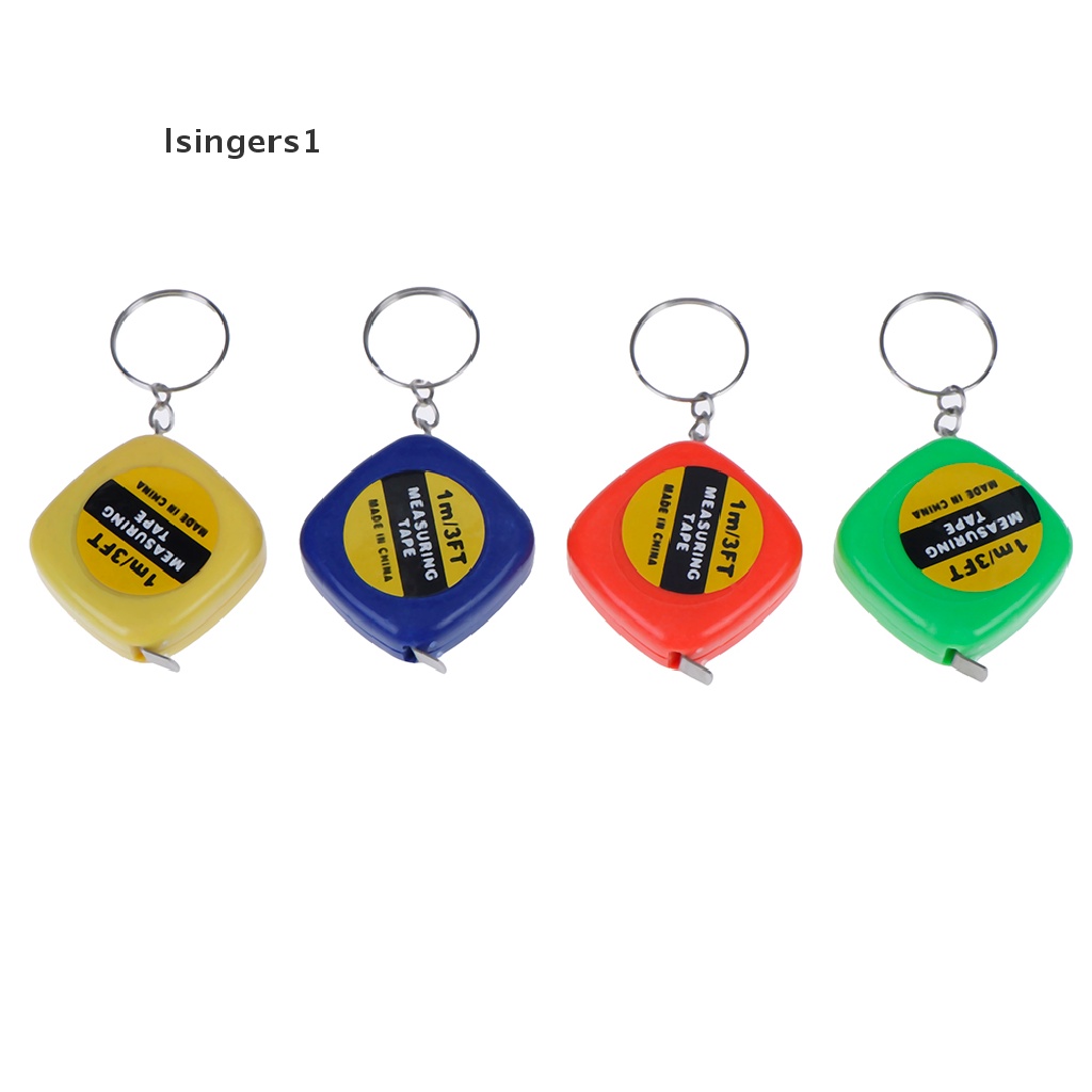 (lsingers1) 1pc Gantungan Kunci Meteran Mini retractable Panjang 1m